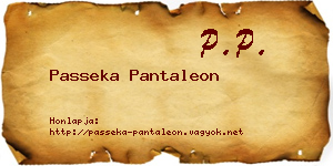 Passeka Pantaleon névjegykártya